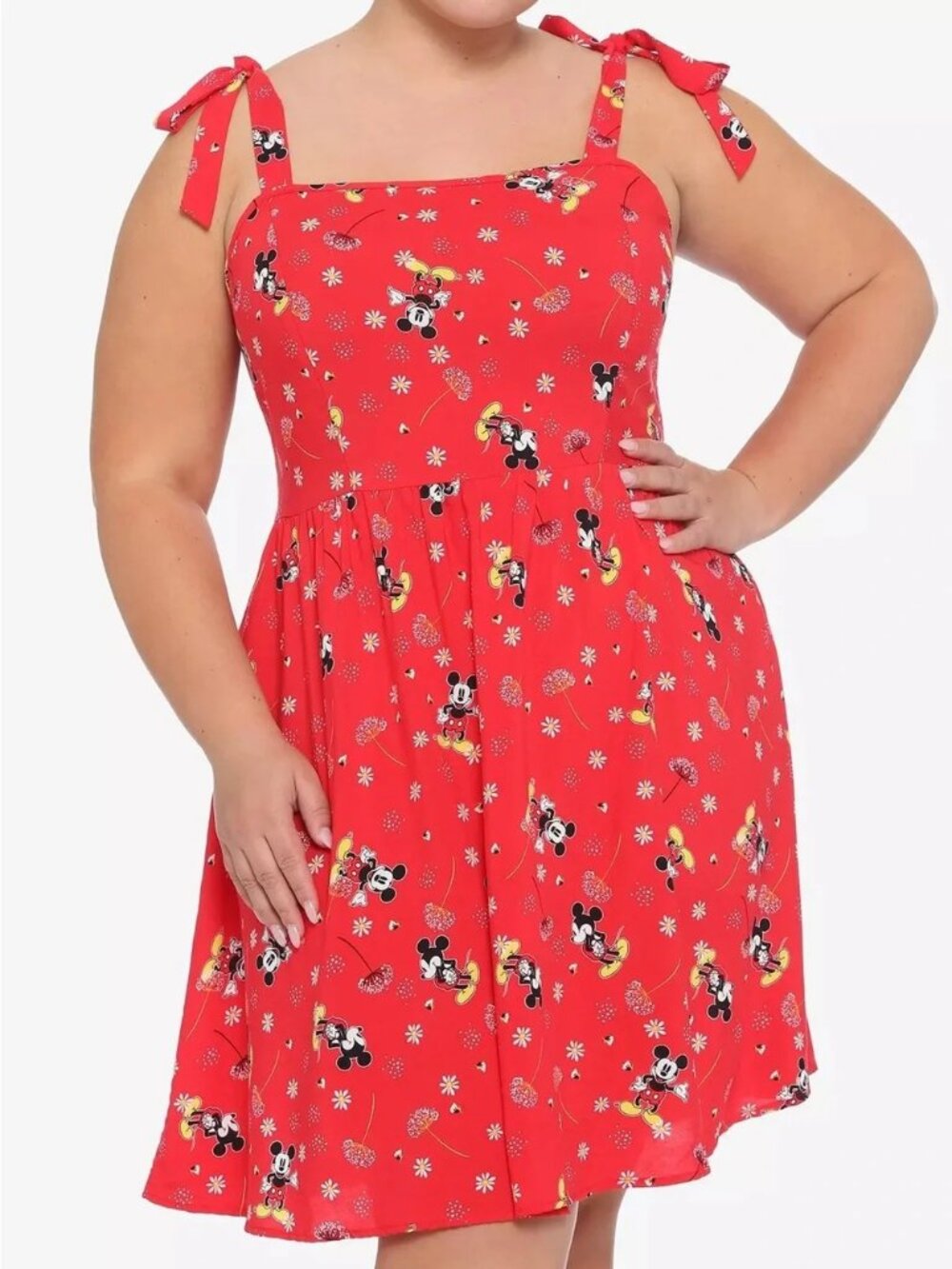 Hot Topic Disney Mickey Mouse Dandelion Tie-Strap Dress Size 3X
